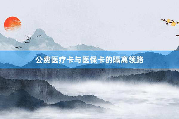 公费医疗卡与医保卡的隔离领路